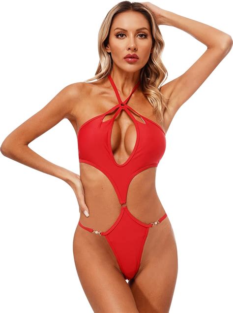 Msemis Sexy Micro Bikini Frauen Stringbody Elastisch Mit Neckholder