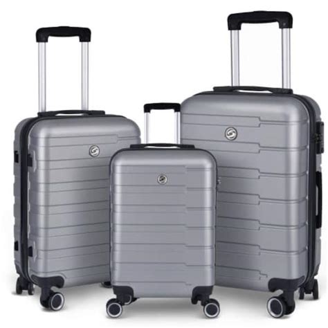 Luggage Suitcase 3-Piece Sets Hardside Carry-on luggage with Spinner ...