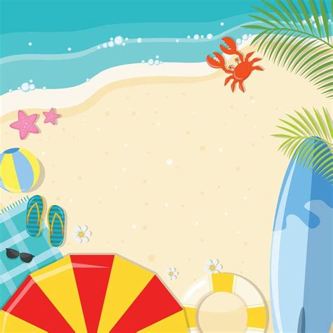 Summer Beach Background 2419301 Vector Art at Vecteezy