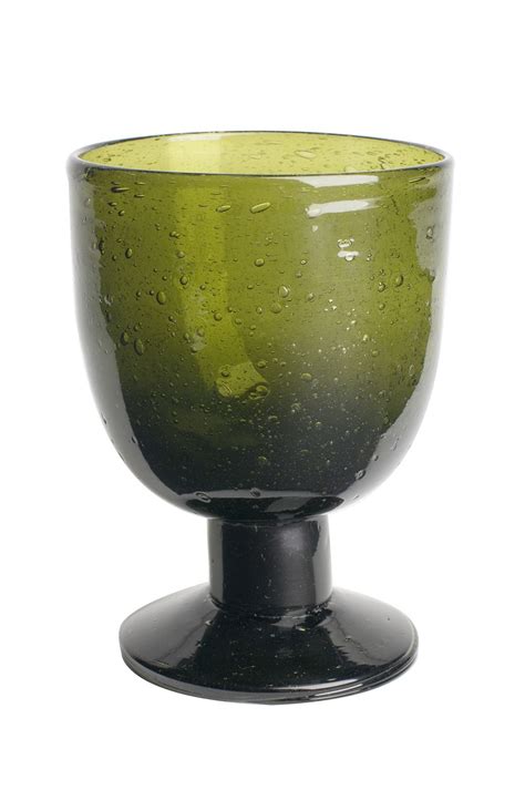 Handmade Olive Wine Glass By Designed In Colour Olive Wine Glass Collection Wine Glass