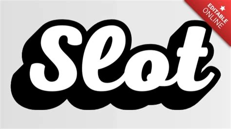 Slot Black White 3d Text Effect Generator