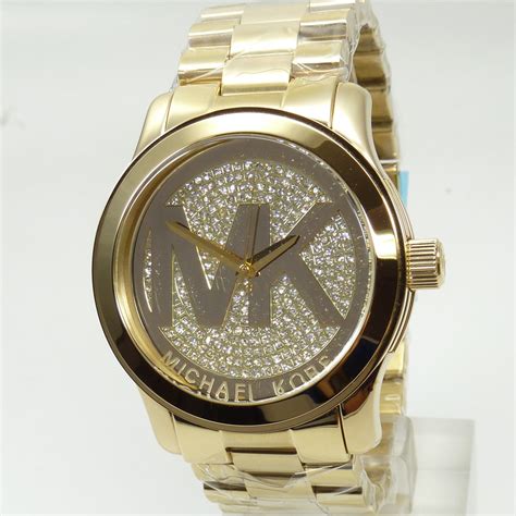 Michael Kors Damenuhr Mk5706 Gold Strass Edelstahl Armband Uhr Uhren Neu Ebay