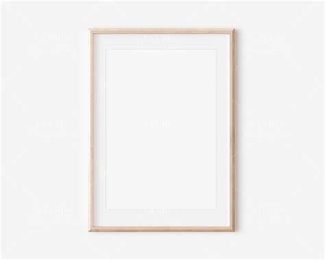 A Wood Frame Mockup Modern Digital Mockup Minimalist Wood Etsy Norway