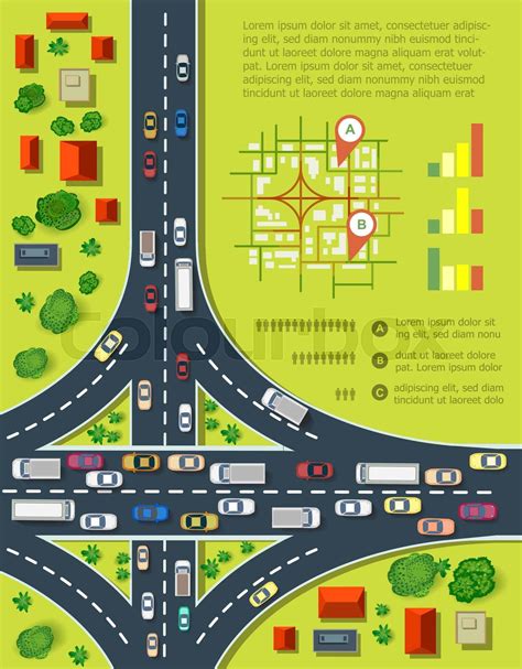 Road infographics | Stock vector | Colourbox