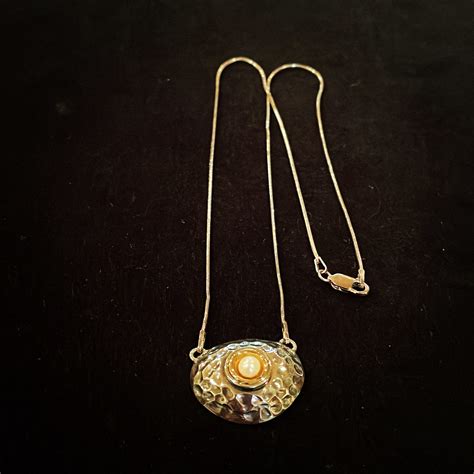 Handmade Sterling Silver & 9ct Yellow Gold Pearl Necklace - Gorgeous Gems