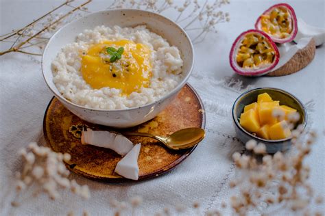 Kokosmilchreis Mit Mango Und Passionsfrucht