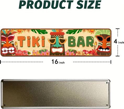 Tiki Bar Tin Signs Holiday Decorations Retro Vintage Metal Temu