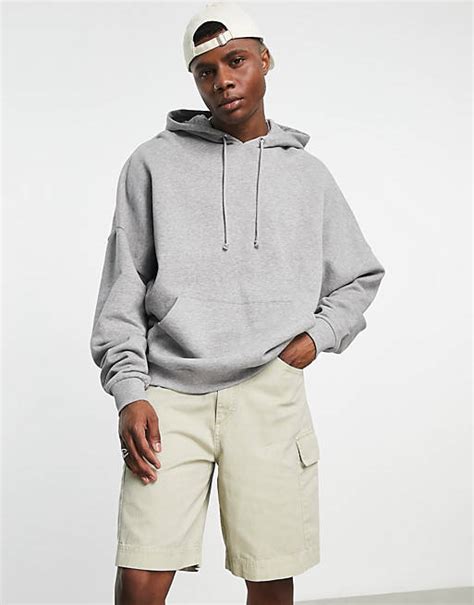 Asos Design Super Oversized Hoodie In Gray Heather Asos