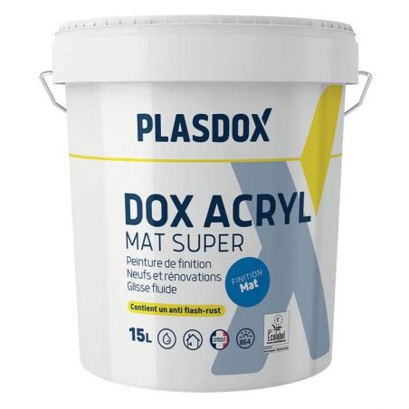 Dox Acryl Mat Super L Peinture De Finition Plasdox S Guret D Coration