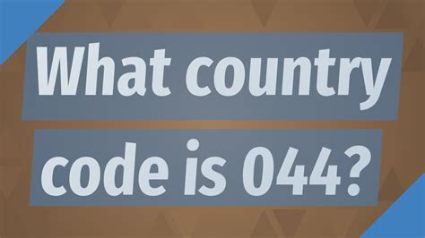 What Country Code Is 044 Youtube