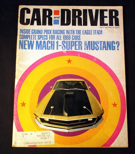 Vintage Car And Driver Magazine 1968 New Mach 1 Super Mustang Z28