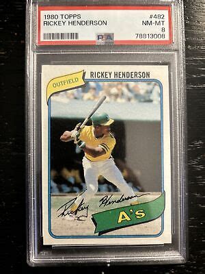 Topps Rickey Henderson Psa Nm Mt Ebay