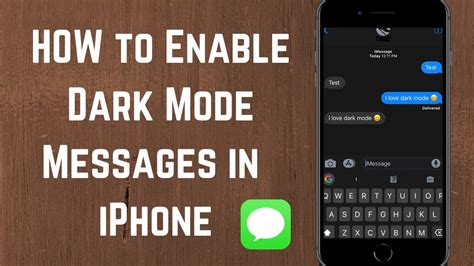 How To Turn On Dark Mode On Messages Iphone How To Get Dark Mode