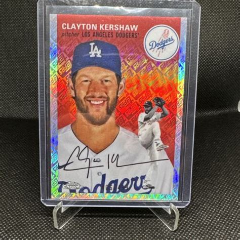 Topps Chrome Platinum Anniversary Clayton Kershaw Logo