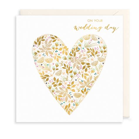 Golden Wedding Day Greetings Card | The Art File