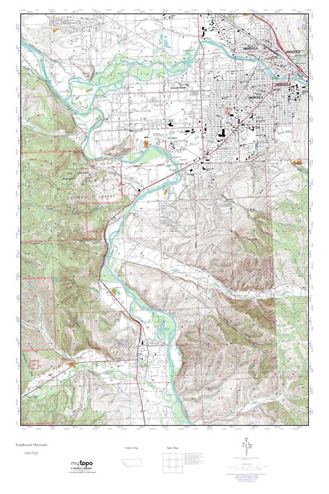 MyTopo Southwest Missoula Montana USGS Quad Topo Map