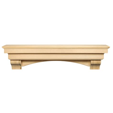 Pearl Auburn Unfinished Fireplace Mantel Shelf Woodland Direct