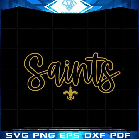 NFL Saints Logo Football SVG New Orleans Saints Graphic Design File