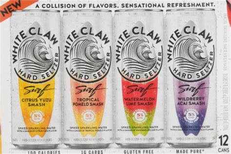 White Claw Hard Seltzer Surf Variety Pack 12 Cans 12 Fl Oz Frys