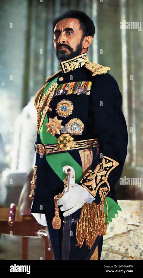 Haile Selassie. Portrait of the Emperor of Ethiopia, Haile Selassie I ...