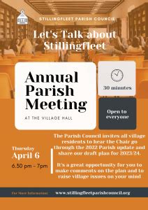 Annual Parish Meeting April Stillingfleetparishcouncil