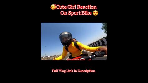 Cute Girl Reaction On Sport Bike 🤣🥰😍🥲 Rs200 Shorts Youtube