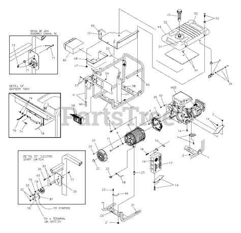 Troy Bilt 030240 0 Troy Bilt 5 500 Watt Portable Generator Main Unit 197981 Parts Lookup