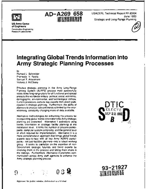 Pdf Integrating Global Trends Information Into Army Strategic