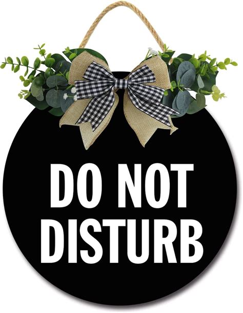 Eveokoki 12" Do Not Disturb Door Hanger Sign, Do Not Disturb Sign ...