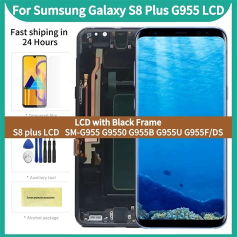 Amoled Pour Samsung Galaxy S8 Plus Sm G955fd Lcd G955f G955 Avec Cadre Cran Lcd Avec