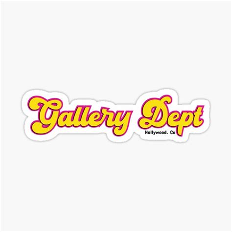 Gallery Dept Sticker For Sale By Gjohanchon37 Redbubble