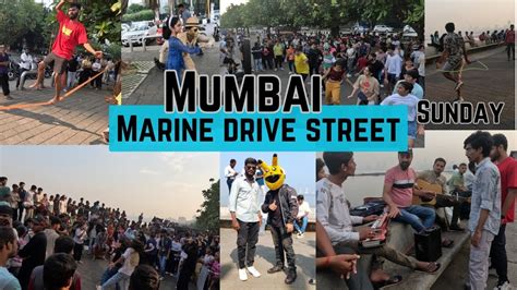 Mumbai Marine Drive Vlog Sunday Street At Nariman