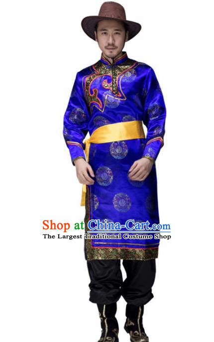 Chinese Mongolian Folk Dance Costumes For Men