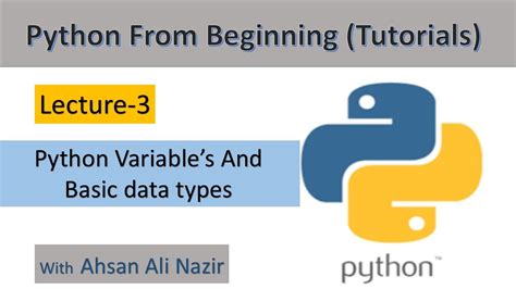 Python Tutorial For Beginners 3 Python Variables And Basic Data Types Python From