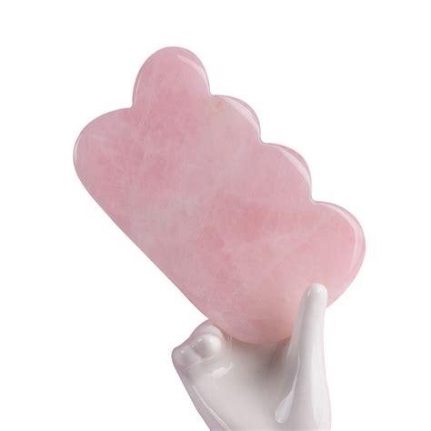 Hot Selling Natural Rose Quartz Jade Stone Gua Sha Board China Guasha