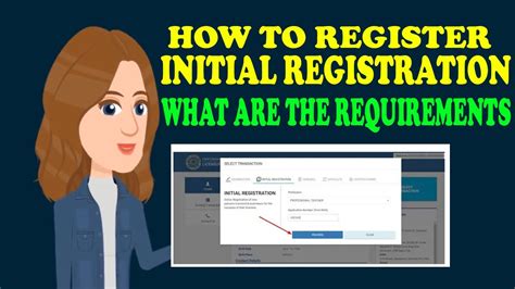 Step To Register For Initial Registration Requirements For Initial