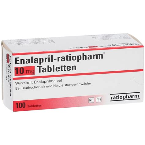 Enalapril Ratiopharm® 10 Mg 100 St Mit Dem E Rezept Kaufen Shop Apotheke