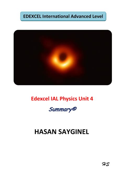 Physics Unit Notes On Physics Unit Hs Edexcel Ial Physics Unit