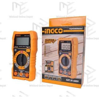 Ingco Original Lcd Digital Multi Tester Multimeter Electrical Tester