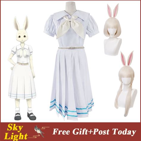 Beastars Haru Cosplay Costume White Dress White Rabbit Haru Jk Uniform