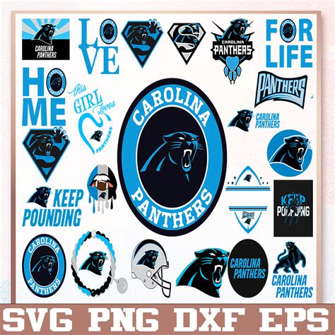 Bundle Files Carolina Panthers Football Team Svg Arolina Inspire