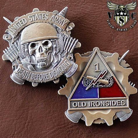 1st Armored Division Old Ironsides Army Challenge Coin - Original Art!