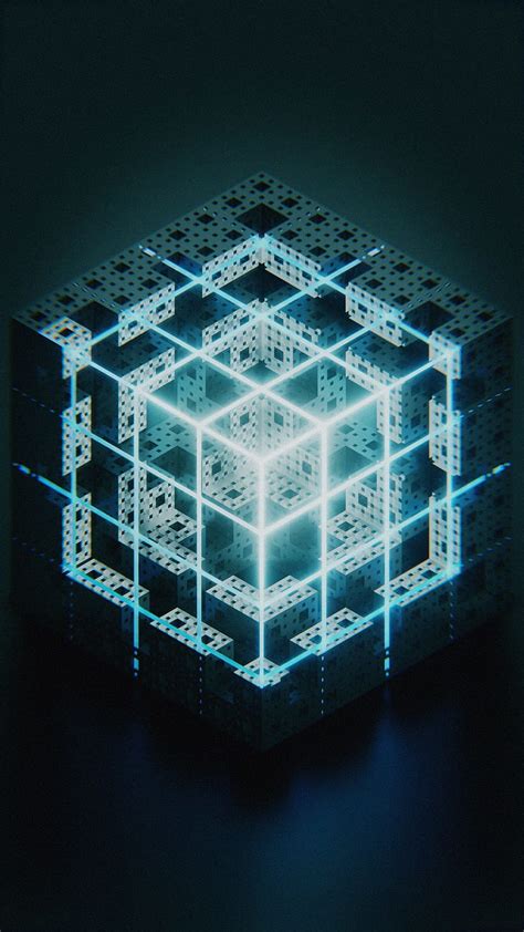 Cube Structure Glow Forma 3d HD Phone Wallpaper Peakpx