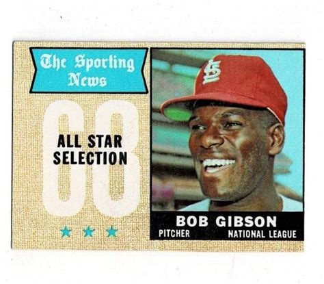 1968 Topps Bob Gibson All Star 378 St Louis Cardinals HOF AGS EBay