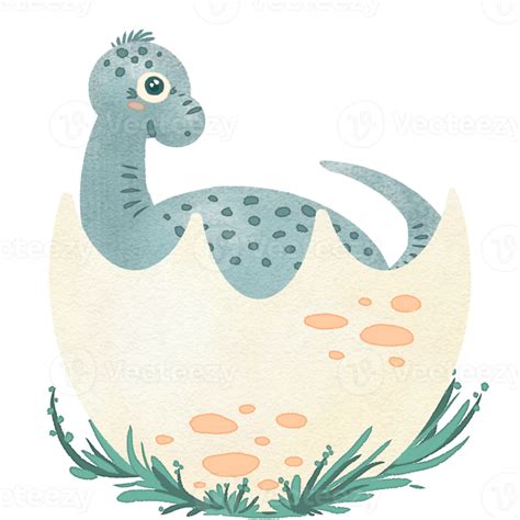 Baby dinosaur illustration in cartoon style 9344277 PNG