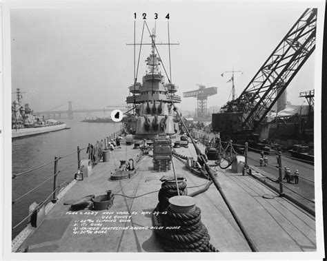 [6180 x 4944]USS Quincy (CA-39) at New York Navy Yard, NY looking aft ...