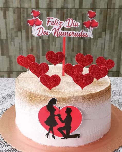 Aprender Sobre 92 Imagem Topo De Bolo Romantico Br Thptnganamst Edu Vn