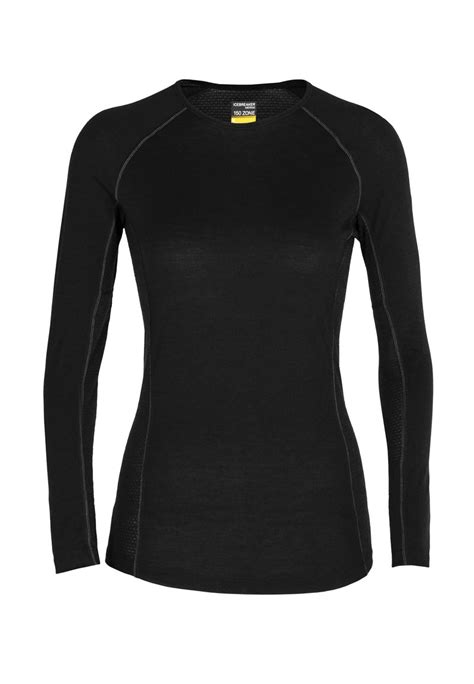 Icebreaker Merino 150 Mid Weight Zone Långärmad Tröja Black Svart