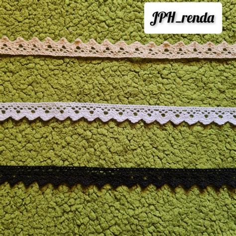 Jual Renda Rajut Lebar 1 5cm Renda Kait 1 5cm Isi 15yard Shopee