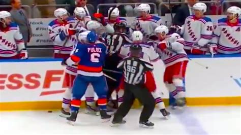 Will Cuylle Bo Horvat Fight Leads To Quick Brawl Full Clip Rangers Vs